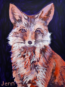 JENNIFER SEELEY, Foxy Girl, 2014, 18 x 24," $200